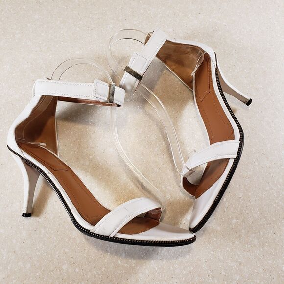 Givenchy White Leather Ankle Strap Stiletto Sandals Women’s EU 39 / US 8 - Picture 4 of 6